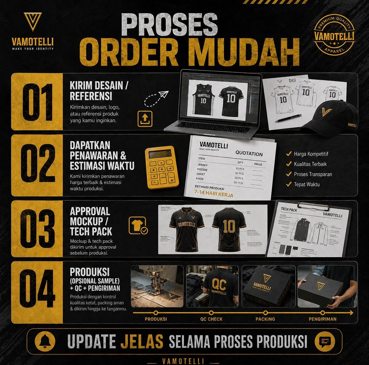 Proses order mudah Vamotelli